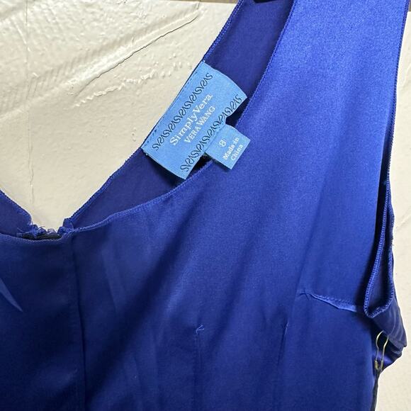 Simply Vera Pure Violet Dress Formal Mother of The Bride Evening Dress Size 8 - Picture 3 of 6